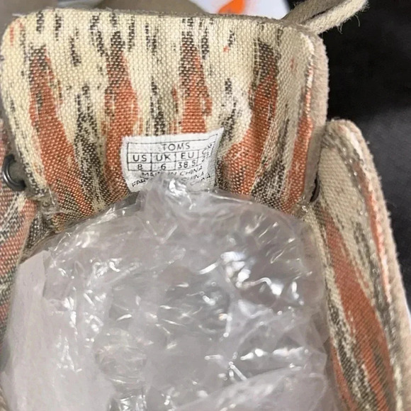 Tom’s Women Suede Tan Wedge Ankle Bootie Shoe Size 8 - Picture 13 of 14